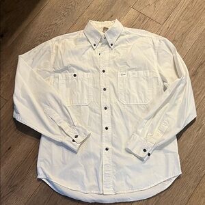 THE TERRITORY AHEAD, white button down shirt, size medium